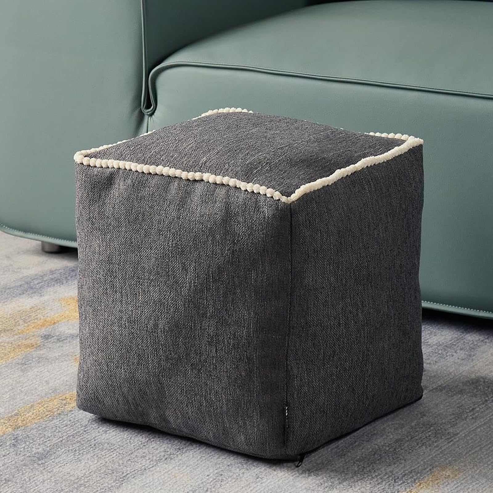 Amazon.com: Louis Donné Geometric Unstuffed Pouf Cover Cotton